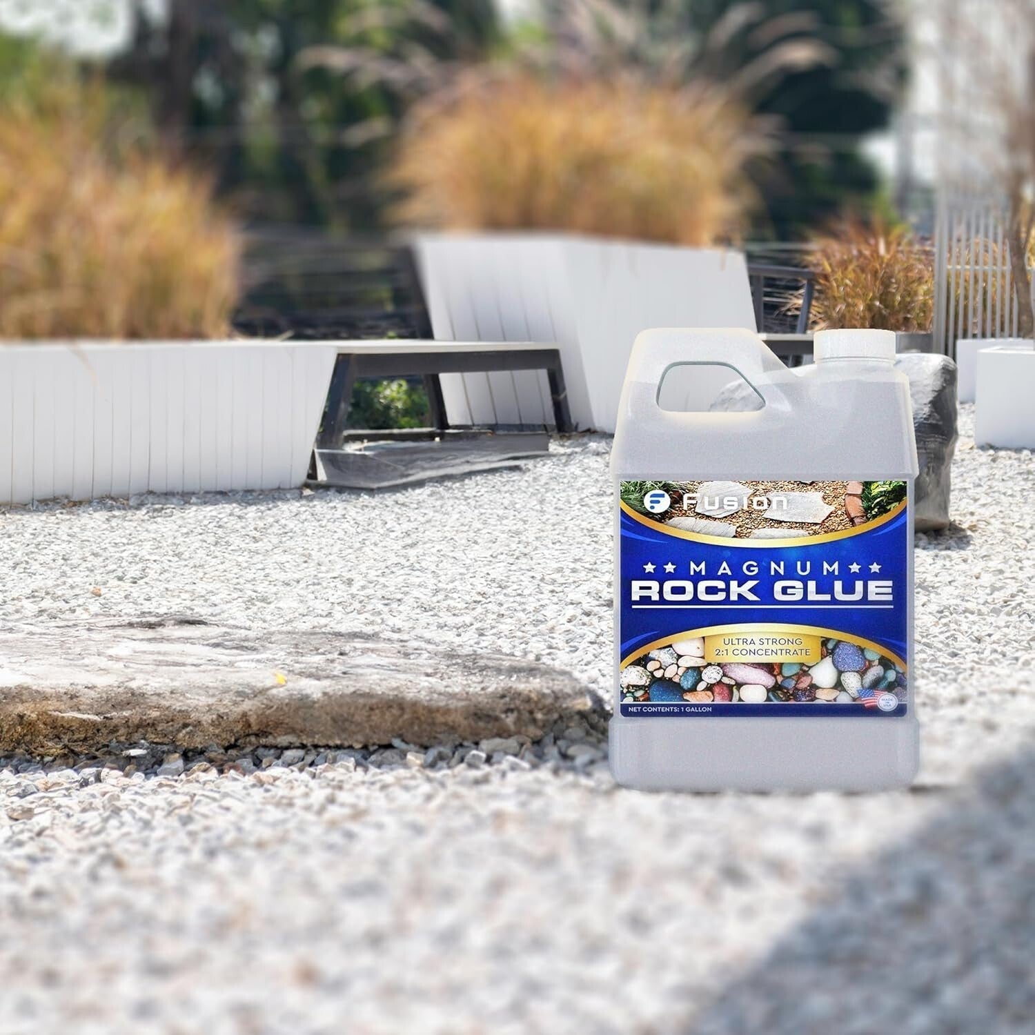 Ultimate 128oz Gel-Based Rock and Gravel Adhesive for Landscaping Excellence