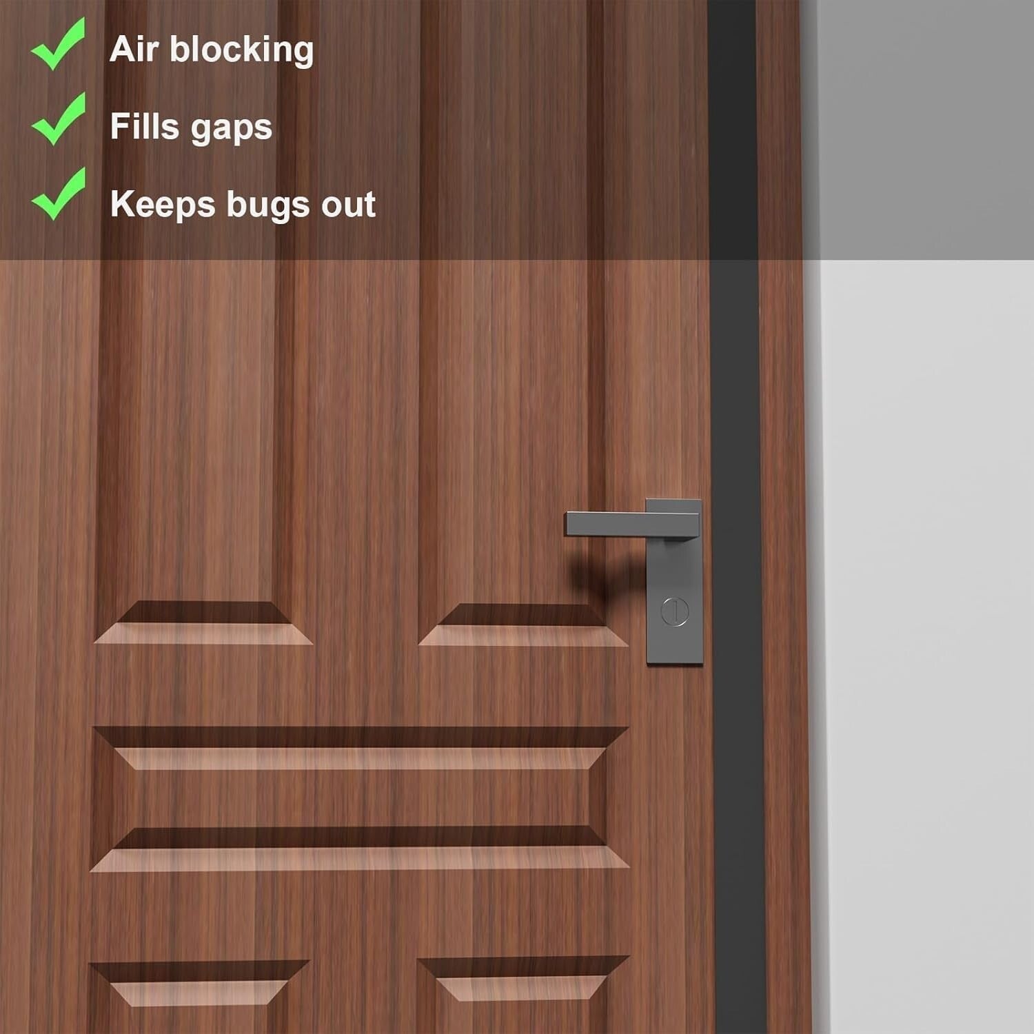 Waterproof 40ft Silicone Door Seal Strip - Versatile T-Shape Insulation Solution