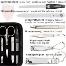 Load image into Gallery viewer, Professional Manicure and Pedicure Set - Made in Solingen, 8-Piece Grooming Kit