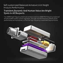 Load image into Gallery viewer, Stunning 4BA+1DD Hybrid IEM Earphones - Elegant Design with Sound Isolation