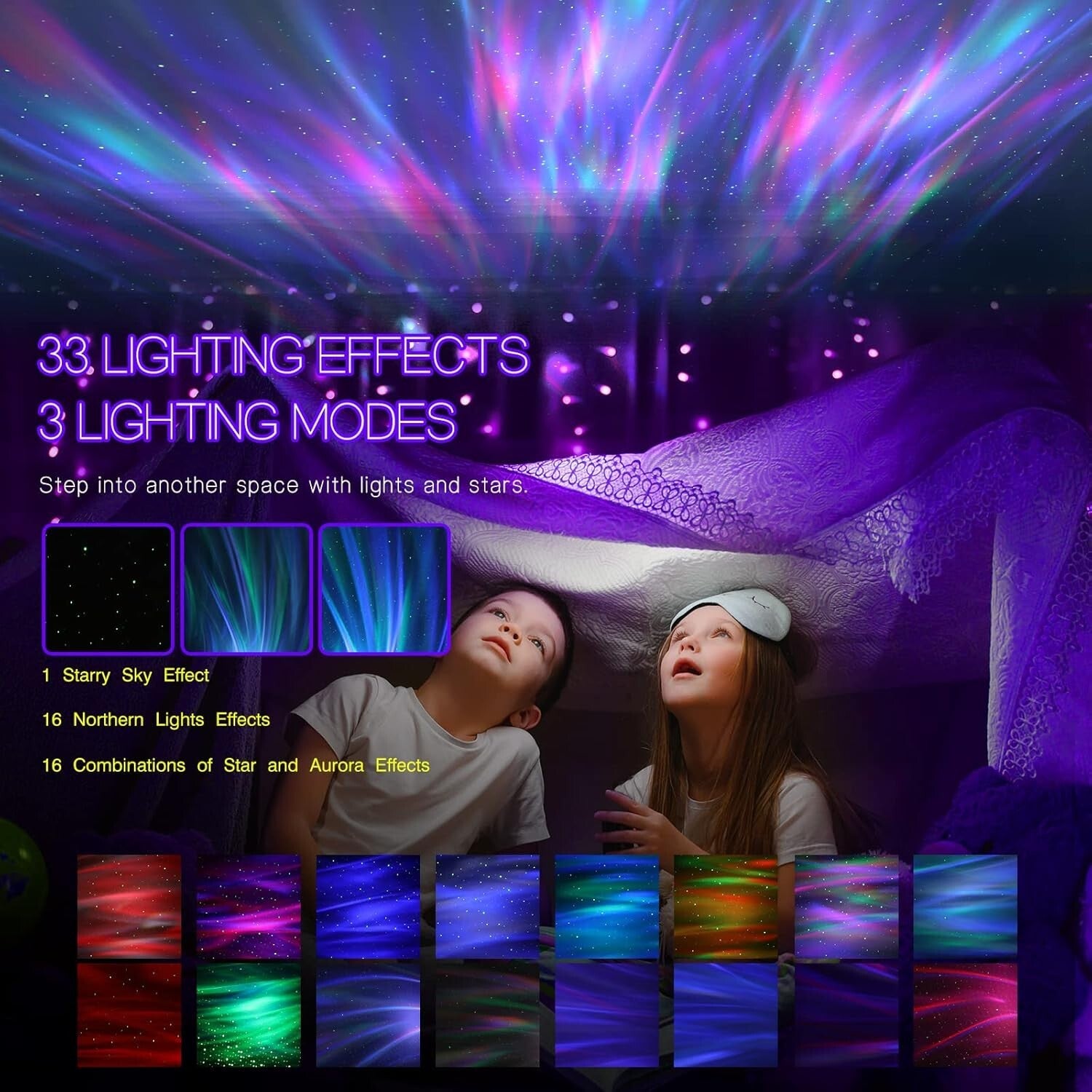 Elegant Star Projector & Sound Machine with 33 Effects and Remote – Perfect Gift