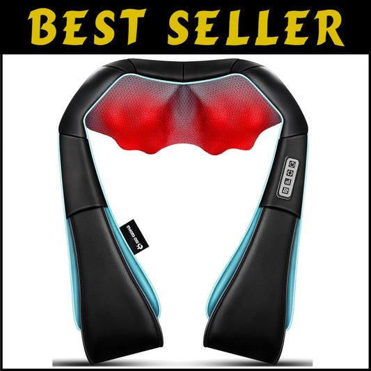 Portable Deep Tissue Shiatsu Massager with Heat – Ideal Gift for Wellness Lovers
