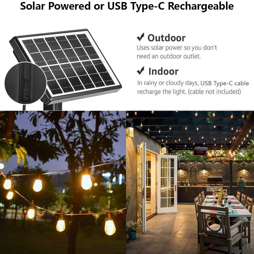 Waterproof & Shatterproof Solar LED String Lights - Perfect for All Occasions