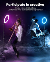 Load image into Gallery viewer, Multi-Use 12'' Color Adjustable Ring Light &amp; Tripod for Photography &amp; Makeup