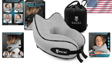 Load image into Gallery viewer, Reversible Airplane Neck Pillow for Comfortable Travel – Includes Carry Clip