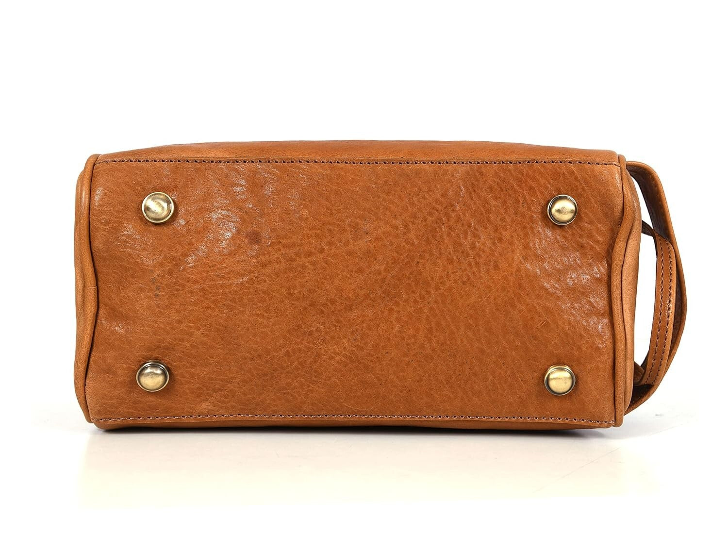 Elegant 10" Leather Dopp Kit with Waterproof Lining - Travel Essentials Unisex