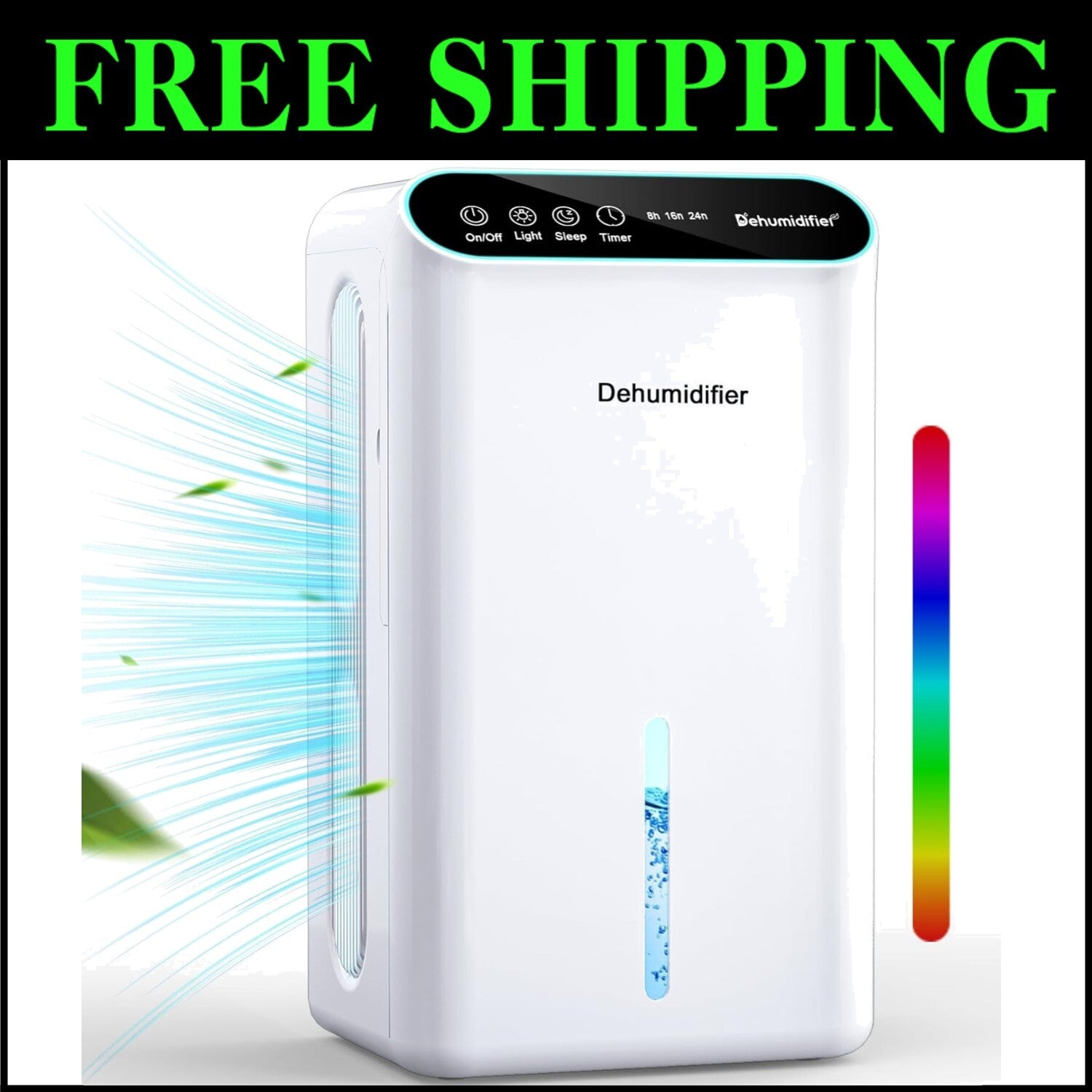 Ultra-Quiet 86oz Dehumidifier for Bedrooms with Aromatherapy & Auto Shut-off