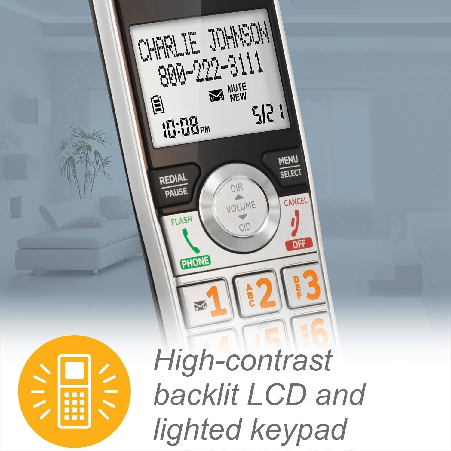 Dect 6.0 Expandable Phone Set with Digital Answering Machine & Intercom Feature