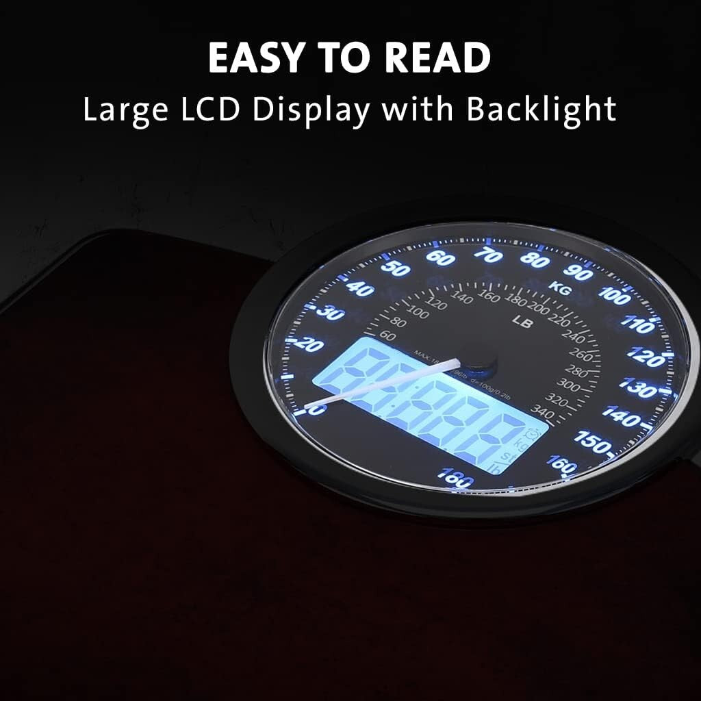 Tempered Glass 2-in-1 Weighing Scale with Step ON & Auto Calibration Technology