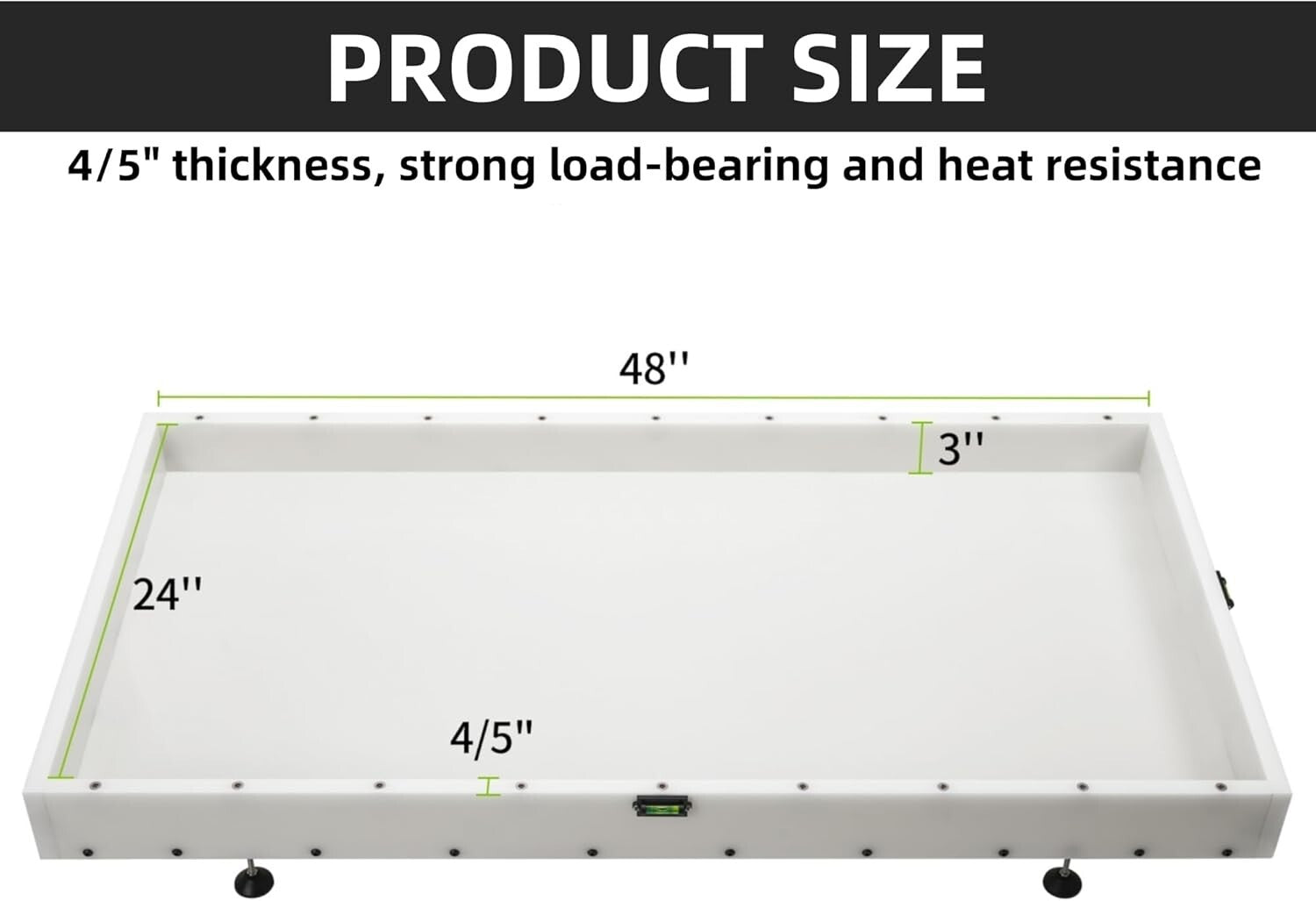 48x24x3 High-Temp Resistant Epoxy Resin Mold with Easy Demoulding Features