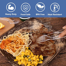 Load image into Gallery viewer, Classic Clear Plastic Utensil Set - 1000-Piece Heavy Duty Forks, Spoons &amp; Knives