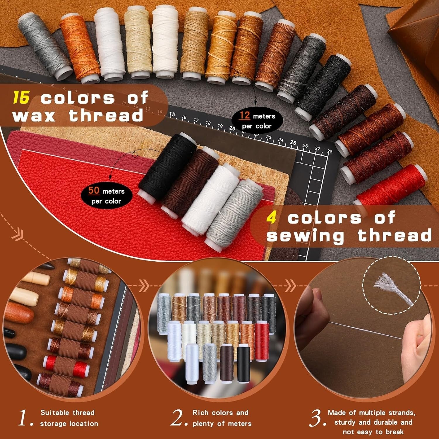 All-in-One Leather Craft Supplies Kit with Custom Handbag and Professional Tools