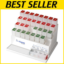 Load image into Gallery viewer, FSA HSA Eligible 31-Day Monthly Pill Organizer with 4 Times a Day Compartments