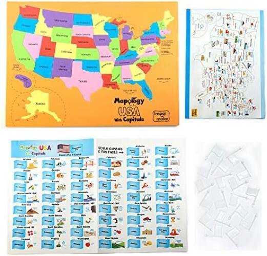 Educational Map Puzzle with Country-Shaped Pieces - Perfect Gift for Ages 5-13