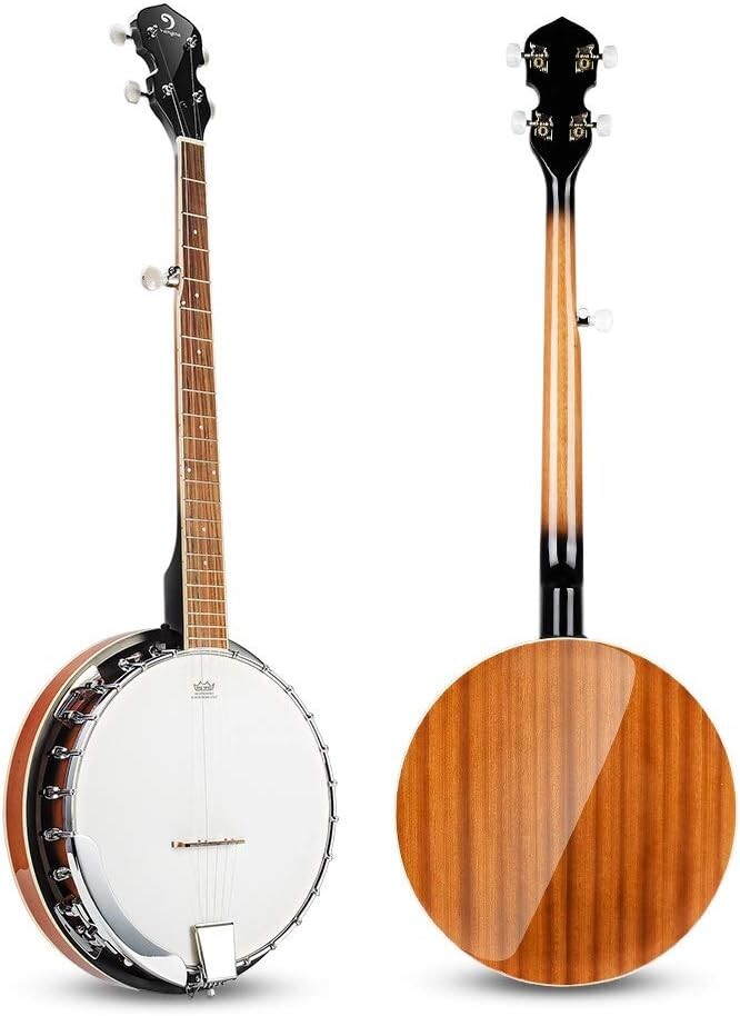 Beginner-Friendly 38" 5-String Banjo Set with Adjustable Height and Accessories