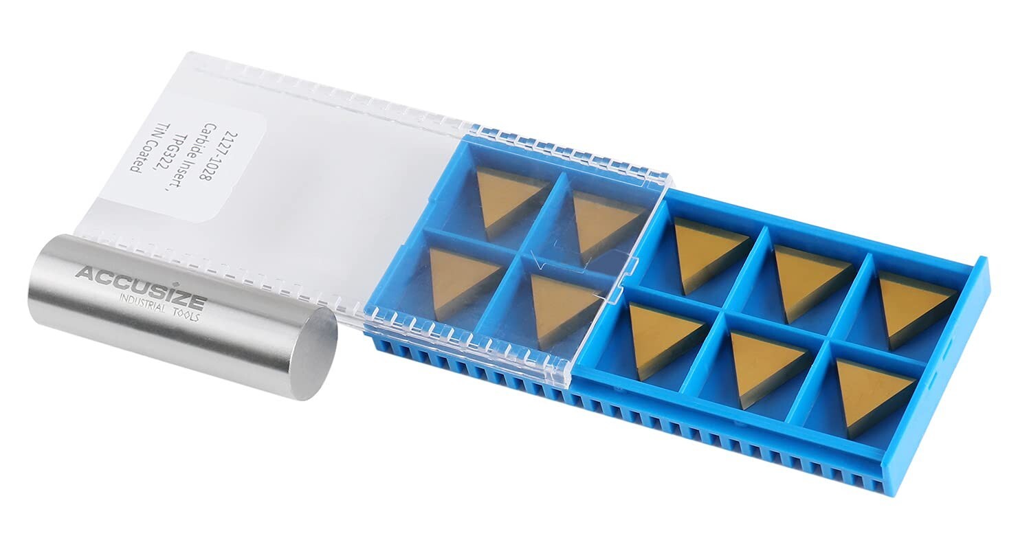 Versatile TiN Coated Carbide Inserts - 10 Pcs for Metalworking Excellence