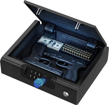 Load image into Gallery viewer, Secure Gun Safe with Biometric Access and USB Rechargeable Battery - Ideal Size