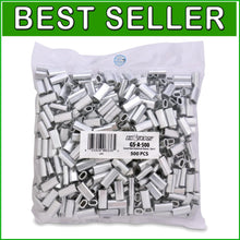 Load image into Gallery viewer, Strong Aluminum Fishing Line Crimps - 500 Pack for Secure Offshore Connections