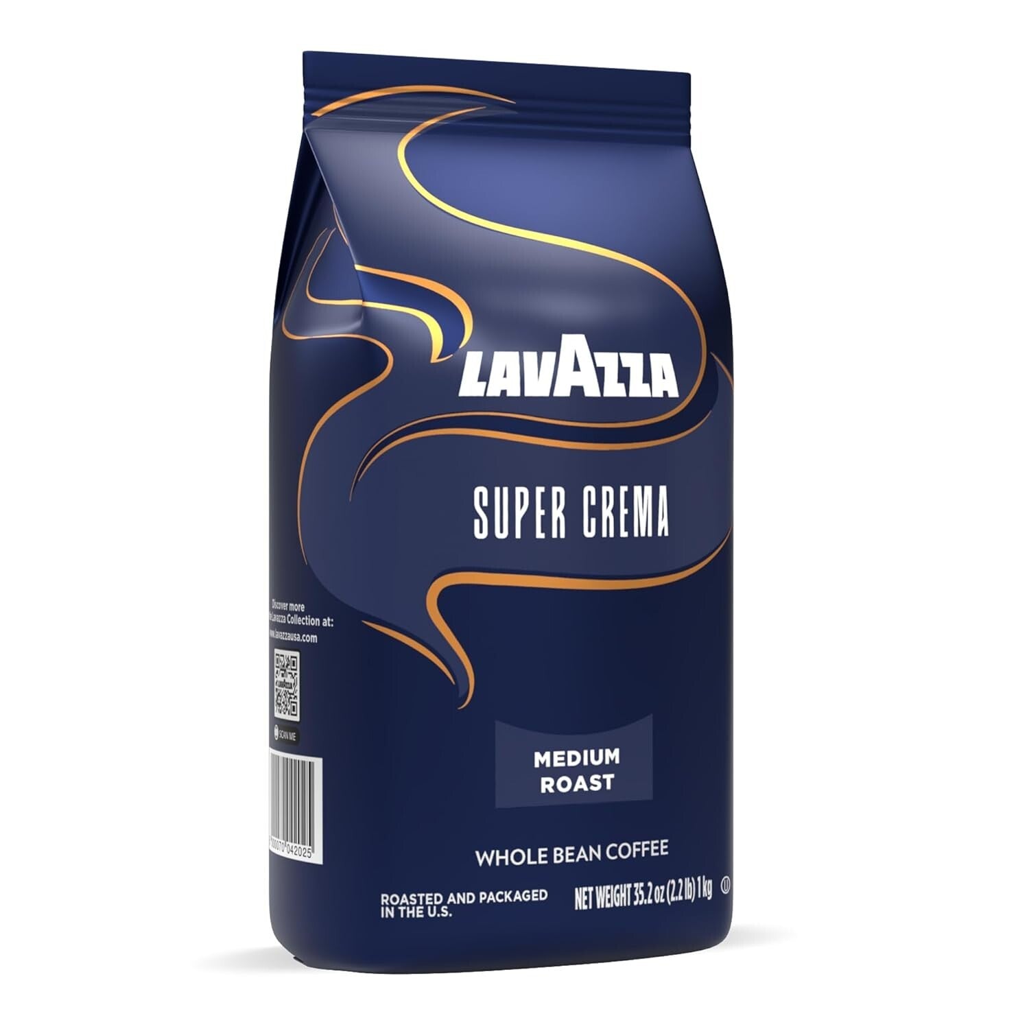 Premium Super Crema Espresso Coffee - 2.2 lb Arabica-Robusta Blend, Bold Flavor