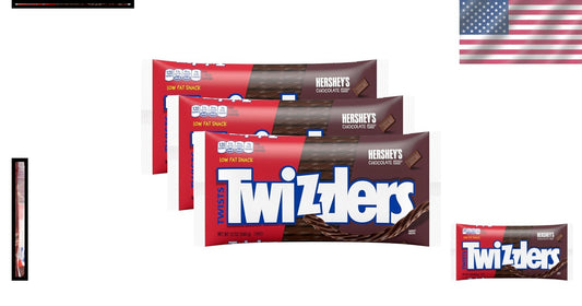 24-Pack of HERSHEY'S Chocolate Twists - Ideal for Birthdays, Movies, and More