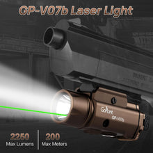 Load image into Gallery viewer, High Brightness 2250 Lumen Gun Light &amp; Green Laser Combo - All-Weather Ready
