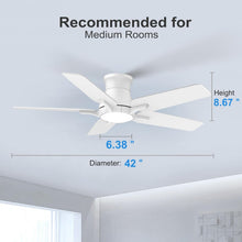 Load image into Gallery viewer, Versatile 42-Inch Indoor/Outdoor Ceiling Fan with Remote and 6 Speed Settings