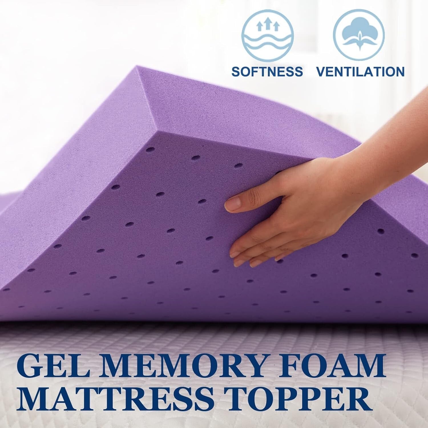 Experience Luxury with 3 Inch CertiPUR King Size Gel Memory Foam Mattress Topper