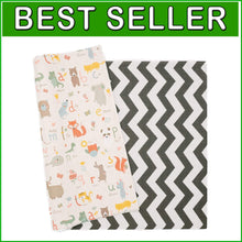 Load image into Gallery viewer, Large Zig Zag Play Mat: Reversible, Waterproof &amp; Non-Toxic for Kids 82'' x 55''
