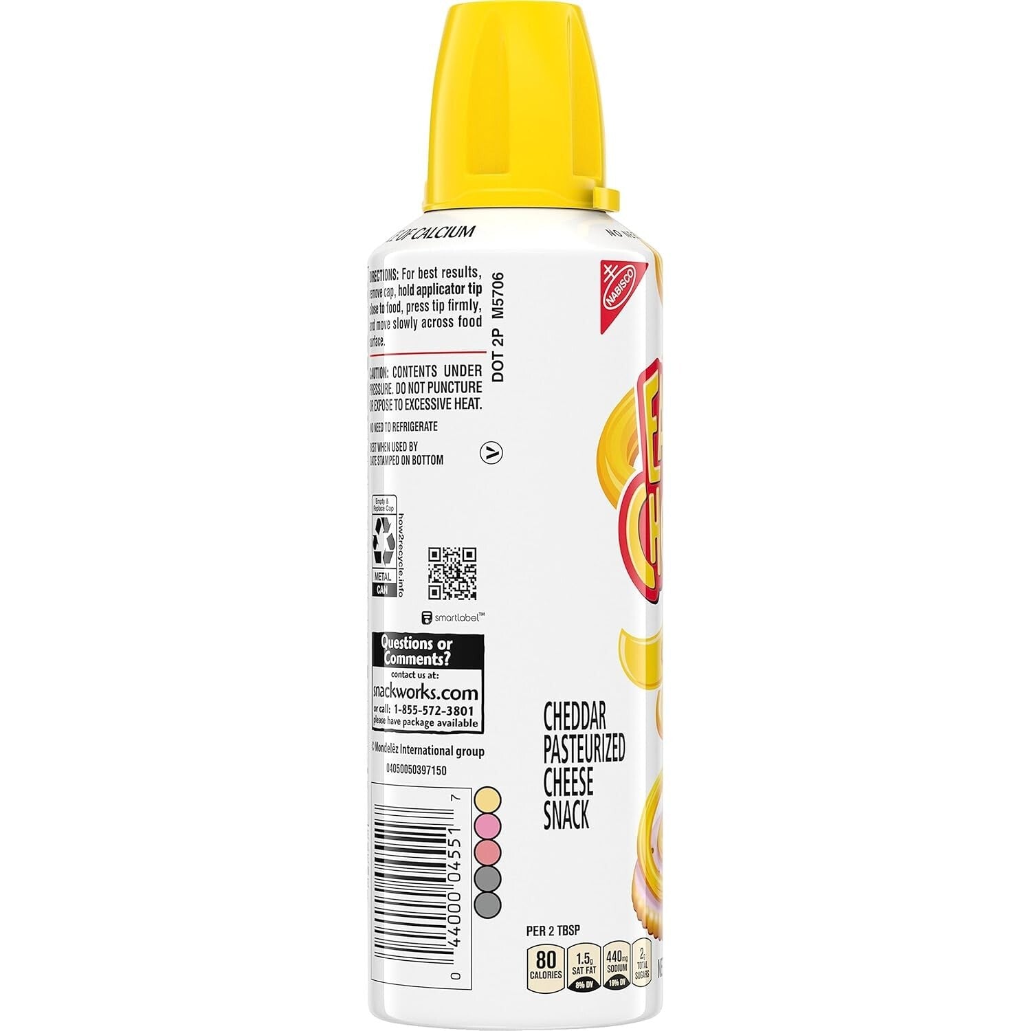 12 Pack 8 oz Cheddar Cheese Spray - Authentic Flavor, No Refrigeration Needed