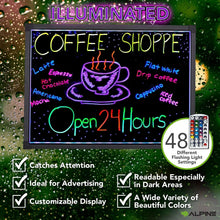 Load image into Gallery viewer, Illuminated Dry Erase Board with 48 Unique Flash Styles - Ideal for Restaurants