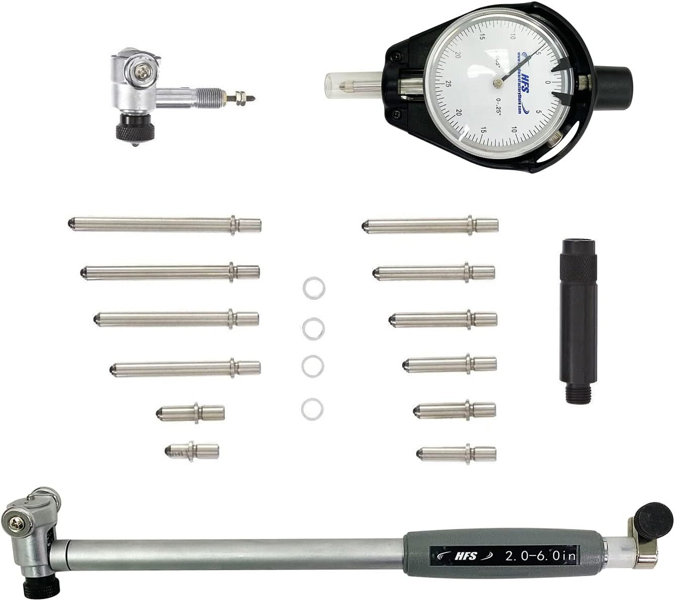 Durable Hand-Powered Dial Indicator Bore Gage Set - Lightweight Precision Tool