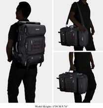 Load image into Gallery viewer, Premium Black Nylon Convertible Backpack with Shoe Compartment for Travelers