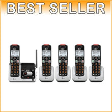 Load image into Gallery viewer, Premium DECT 6.0 Cordless Phone System - 5 Handsets &amp; Smart Caller ID Announcer