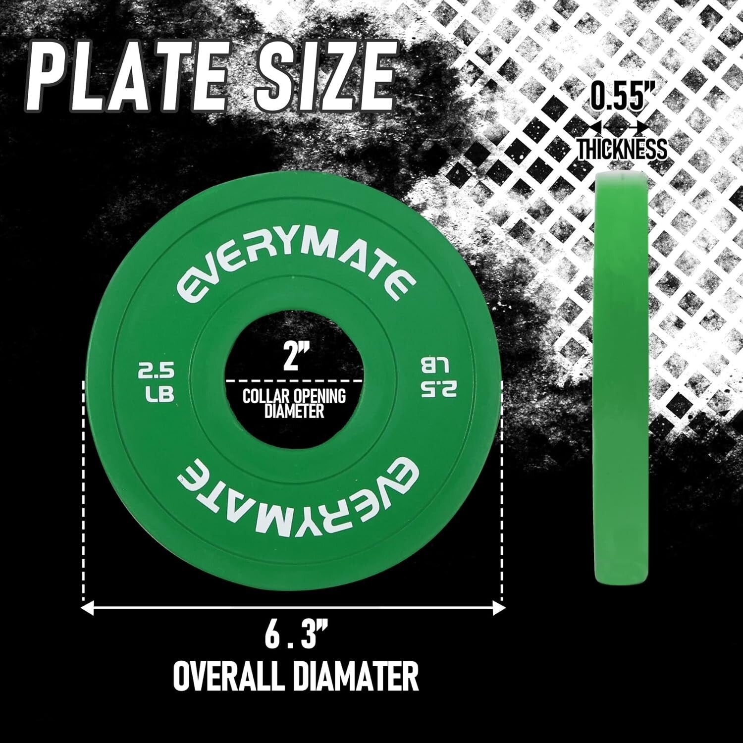 Durable Rubber Coated Change Plates - 1.25LB, 2.5LB, 5LB for Strength Training