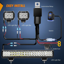 Load image into Gallery viewer, Bright 20 Inch 126W LED Light Bar Combo with 18W Pods - Ideal for Night Driving