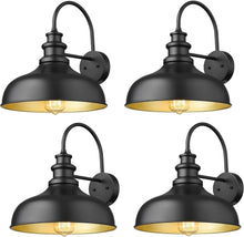 Load image into Gallery viewer, Farmhouse Gooseneck Barn Light Sconce in Black - Durable Entryway Illumination