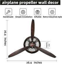 Load image into Gallery viewer, Aviation-Inspired Propeller Wall Sculpture - Perfect for Living Room &amp; Kitchen