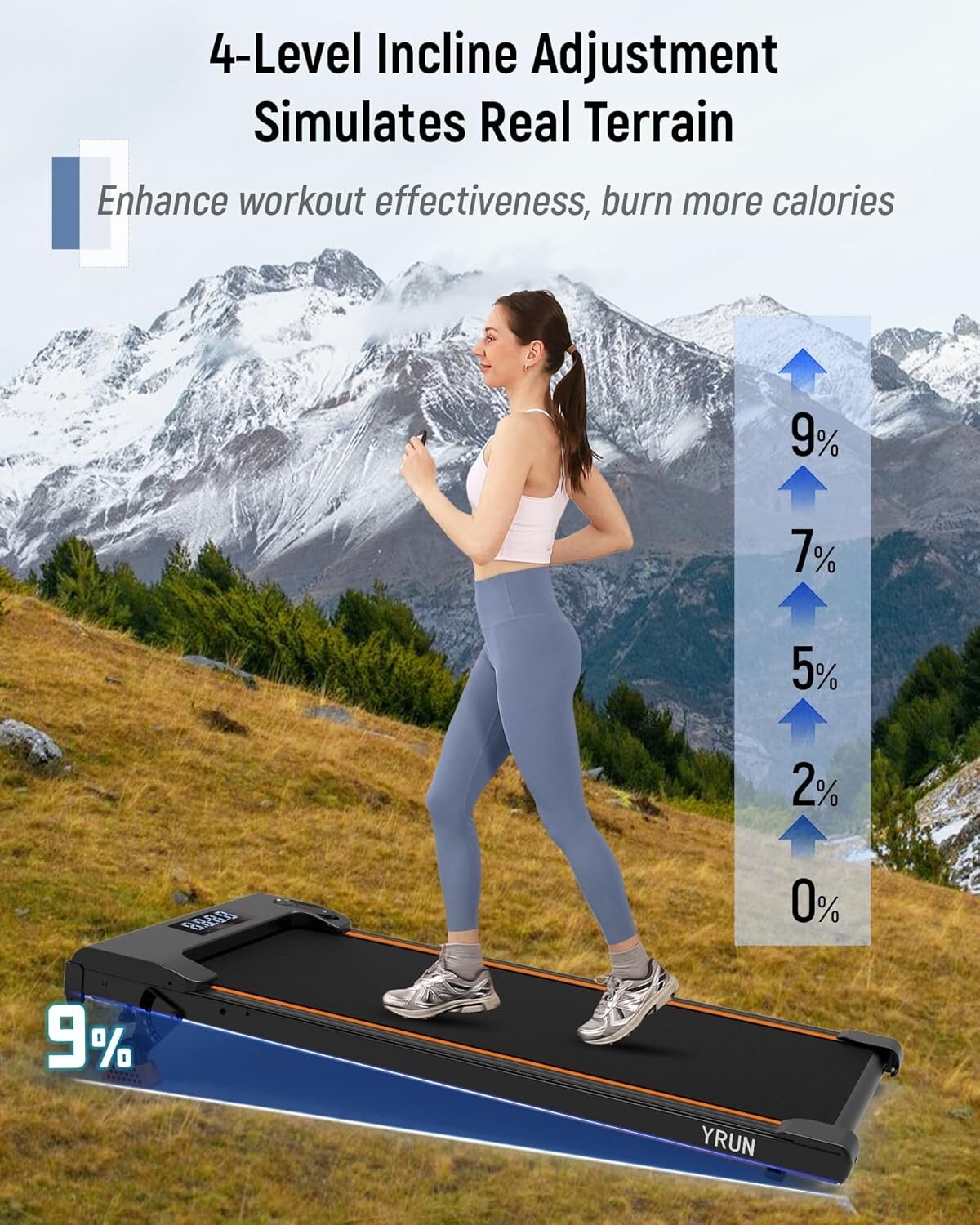 Compact 2.5HP Treadmill with Remote Control - Ideal for Light Jogging & Walking