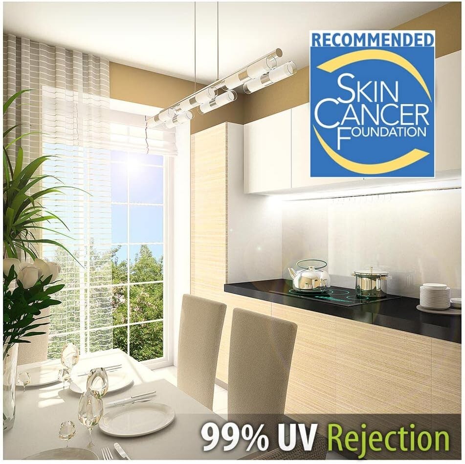 DIY-Friendly Clear Window UV Film - 48in x 12ft, Includes Tools for Easy Setup