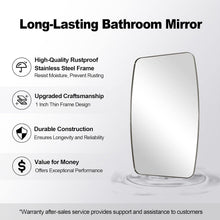 Load image into Gallery viewer, Versatile 32x40 Nickel Oblong Mirror for Bathroom &amp; Living Room - Easy Install