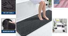 Load image into Gallery viewer, Plush Chenille Bath Mat 59x20 - Non-Slip &amp; Water Resistant for Modern Homes