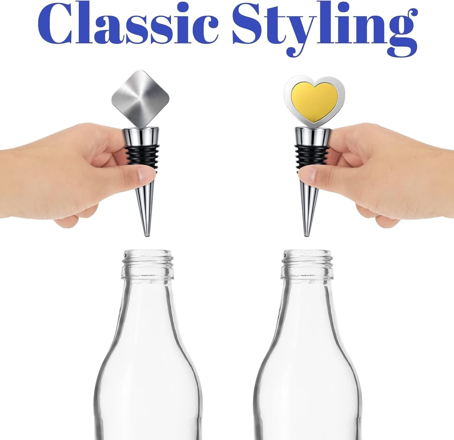 60-Piece Reusable Stainless Steel Wine Bottle Stoppers Kit – Perfect for Parties