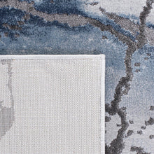Load image into Gallery viewer, Stain Resistant Grey &amp; Blue Area Rug - 9' x 12', Ideal for High Traffic Spaces