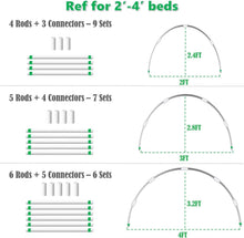 Load image into Gallery viewer, Versatile 9ft Long DIY Garden Hoops Kit for Custom Grow Tunnels &amp; Chicken Frames