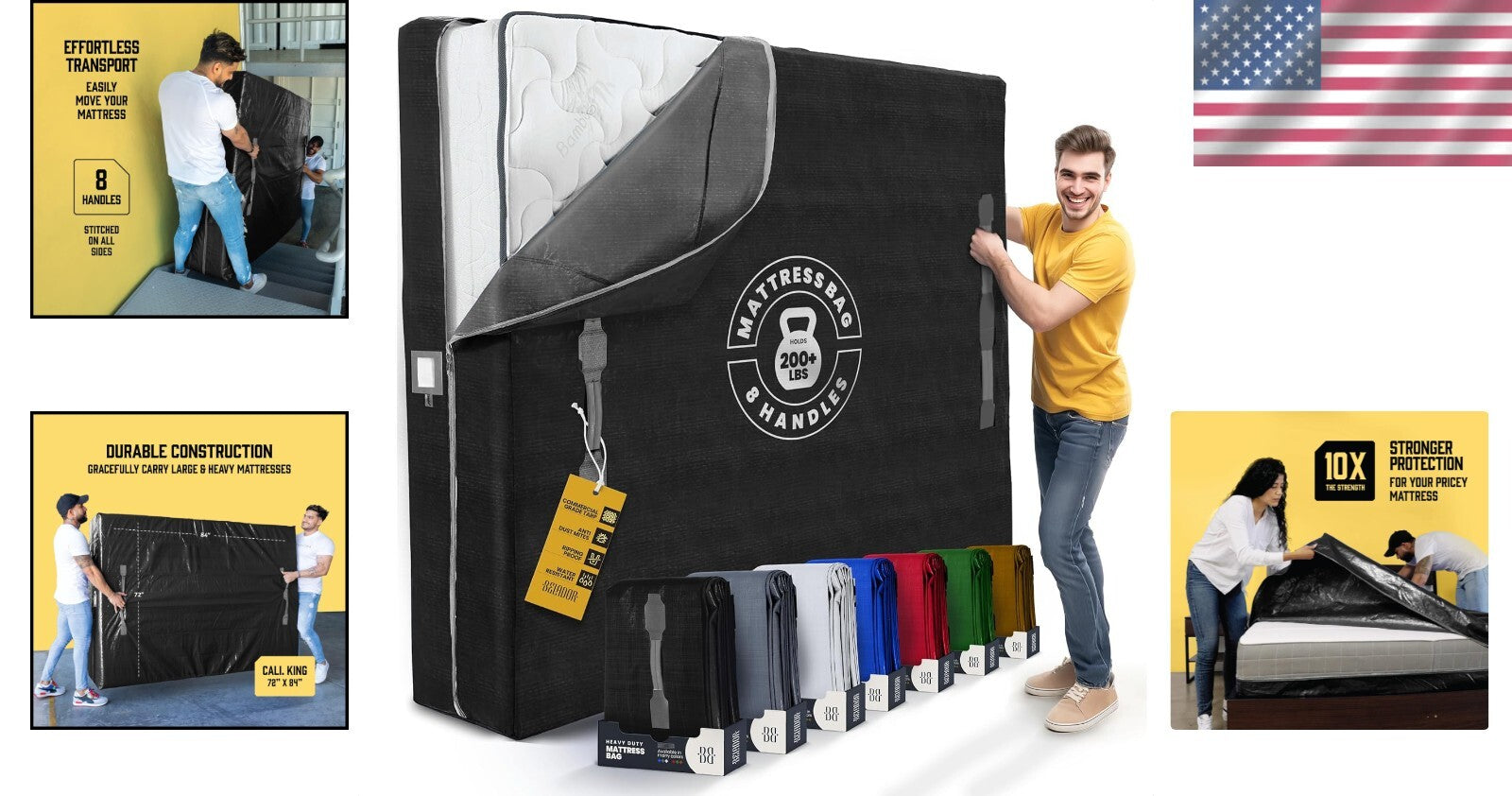 Water-Resistant Extra Thick Mattress Cover with Zipper for Safe Storage & Moving