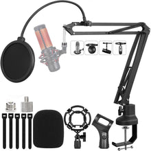 Load image into Gallery viewer, Adjustable Heavy-Duty Microphone Boom Arm with 5/8” and 1/4” Adapters Included