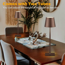 Load image into Gallery viewer, Versatile 2 Pack Brown Cordless LED Table Lamps with Eye Protection and Dimming