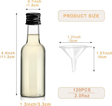 Load image into Gallery viewer, Elegant Mini Liquor Bottles - 120 Pack 2 oz Perfect for Crafting &amp; Celebrations