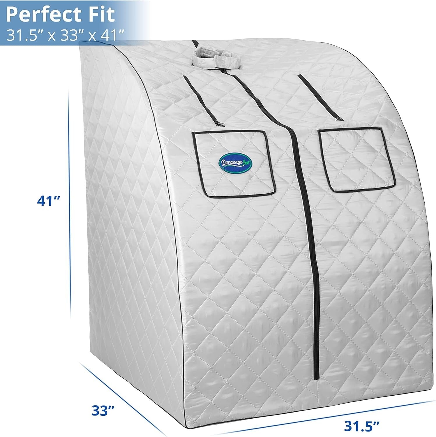 Complete Portable Steam Sauna Spa with 800W Generator & Dual Pockets for Comfort