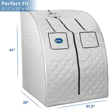 Load image into Gallery viewer, Complete Portable Steam Sauna Spa with 800W Generator &amp; Dual Pockets for Comfort
